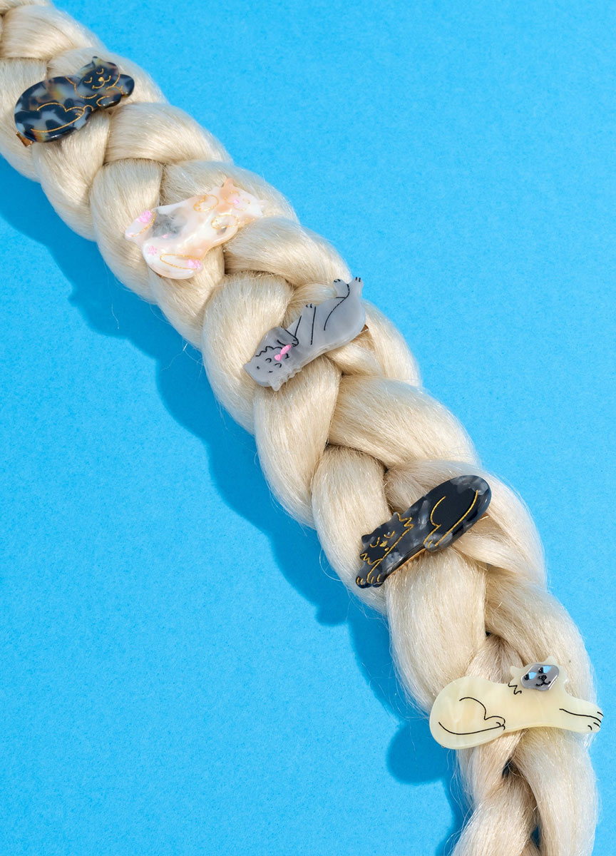 沉睡黑貓小髮夾